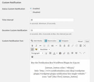 Notification Box - Custom