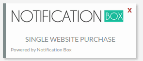 Notification Box - Single Website