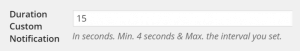 Notification Box Duration