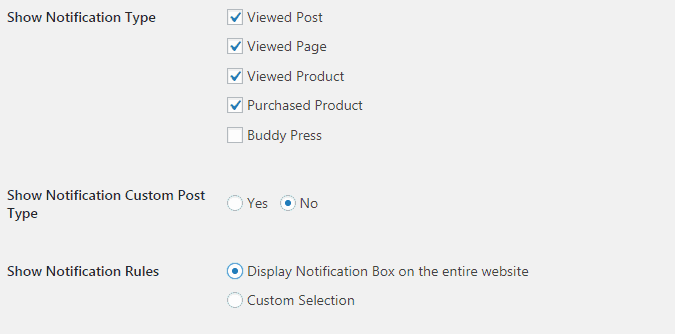 Notification Box Pro Settings 2