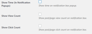 Notification Box - Show Time View Count Click Count